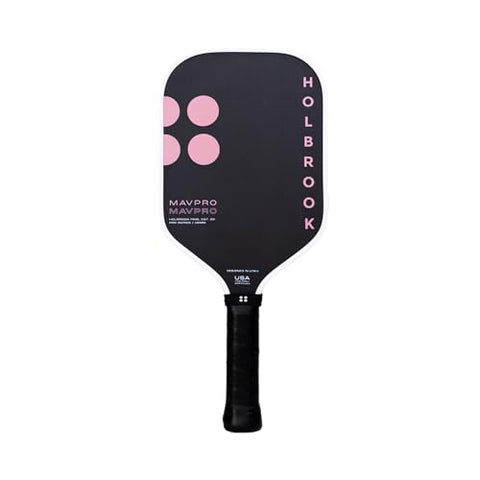 Holbrook Mav Pro 2.0 Pink Pickleball Paddle: T700 3K Carbon Fiber Surface, Power, Control, Spin, Polypropylene Honeycomb Core, USAPA Approved - 16 mm