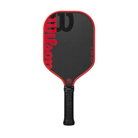 WILSON Blaze 13mm Pickleball Paddle - Grip Size 2-4 1/4", Black/Red