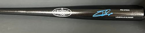 Jackson Chourio Milwaukee Brewers Autographed Signed Black Baseball Bat Beckett Hologram