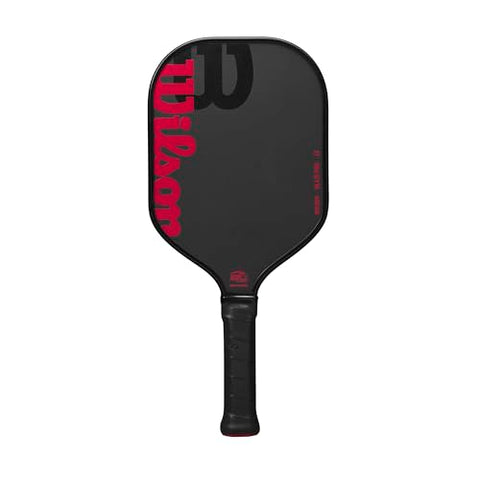 WILSON Blaze Pro 13mm Pickleball Paddle - Grip Size 2-4 1/4", Black/Red