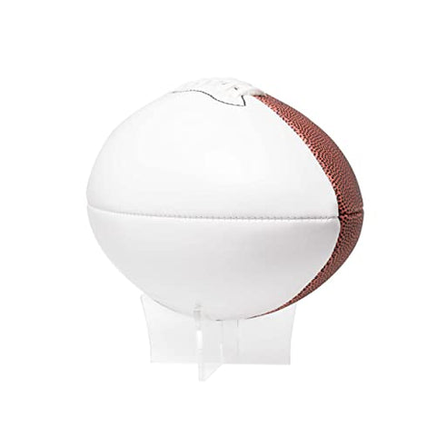 Murray Sporting Goods Autograph Football with Stand - Two White Panels Signature Ready Display Trophy Case Signable Regulation Size Full 12 Inch 3.0