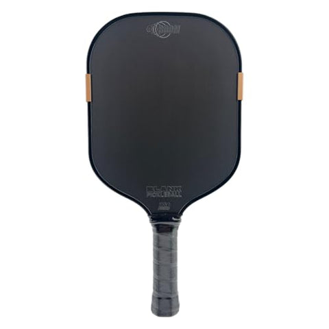 BLANK PICKLEBALL Boom Widebody Pickleball Paddle - T700 Raw Carbon Fiber | Weighted Power Core | Sweet Spot Wide Shape | Textured Spin Surface | Electroplated Edge Guard | Cushion Grip | MOI Tuned