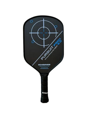 Engage Pursuit Pro1 6.0 Hybrid Carbon Pickleball Paddle - 8.0 oz, 15.2mm MachPro Core, Raw Toray T700 Carbon Fiber, Made in USA (Carbon-Sky,Hybrid)
