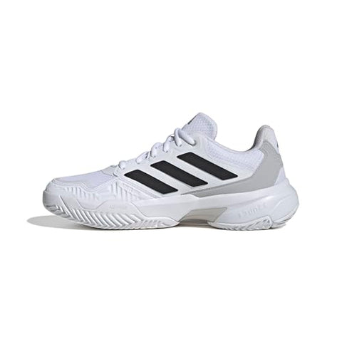 Adidas Men's CourtJam Control 3, White/Black/Grey, 8