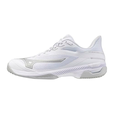 Mizuno Wave Exceed Court AC Women's Racquet Sports Shoes, White-Ultimate Grey, US Womens 10.5