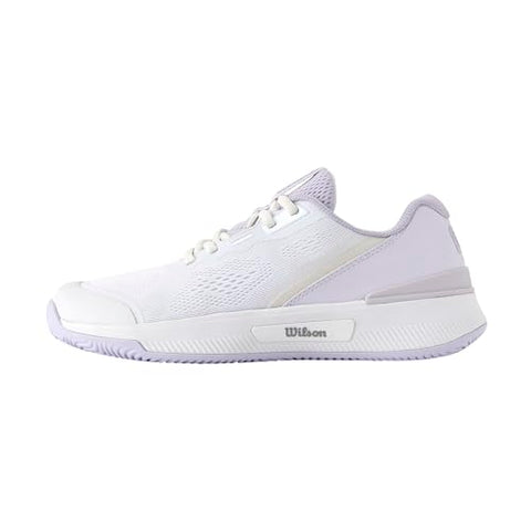 WILSON Intrigue Pro Women's Tennis Shoe - White/Lavender Blue/Silver, Size 9 US