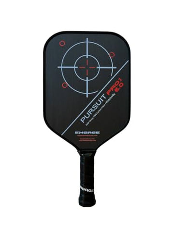 Engage Pursuit Pro1 6.0 Widebody Carbon Pickleball Paddle - 8.0 oz, 15.2mm MachPro Core, 8 1/8” Wide Raw Carbon Fiber, Made in USA (Fierce-Red, Widebody)