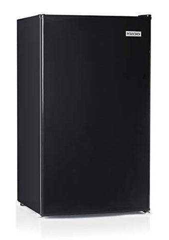 Igloo 3.2 Cu.Ft. Single Door Compact Refrigerator with Freezer - Slide Out Glass Shelf, Perfect for Homes, Offices, Dorms - Black