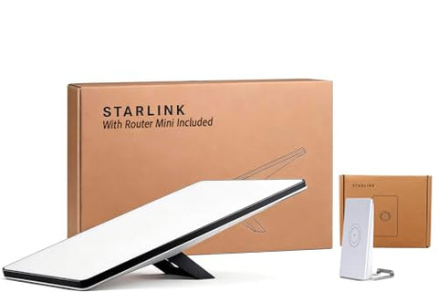 Starlink Mini Satellite Internet Kit (4th Gen) – Bundle with Mini Router – High-Speed, Low Latency Phased Array Antenna – Portable Internet for RV, Camping, Boats, Remote Work & Off-Grid Use