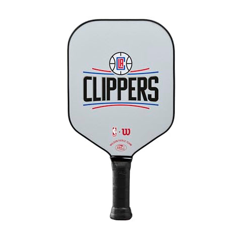 WILSON NBA Collection Fierce Team Pickleball Paddle - Grip Size 2-4 1/4", Los Angeles Clippers
