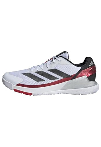 Adidas Mens Crazyquick Lightstrike Padel Tennis, White/Black/Lucid Red, 9.5