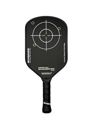 Engage Pursuit Pro1 Elongated 15.2mm Pickleball Paddle - Raw Carbon Fiber for Extreme Spin - MachPro Core for Maximum Power & Control (New, Standard Weight (7.8-8.2 Ounce))