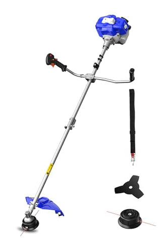 WILD BADGER POWER 52cc Weed Wacker Gas Powered, 3 in 1 String Trimmer/Edger 18’’ with 10’’ Brush Cutter,Rubber Handle & Shoulder Strap Included