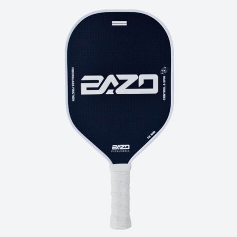 Bazo Pickleball Paddles – Professional Pickleball Paddles 14MM & 16MM Pickleball Paddle with Fiberglass Surface – with Anti-Grip Handle, Edge Shield Black/White/Pink (White, 16 MM)