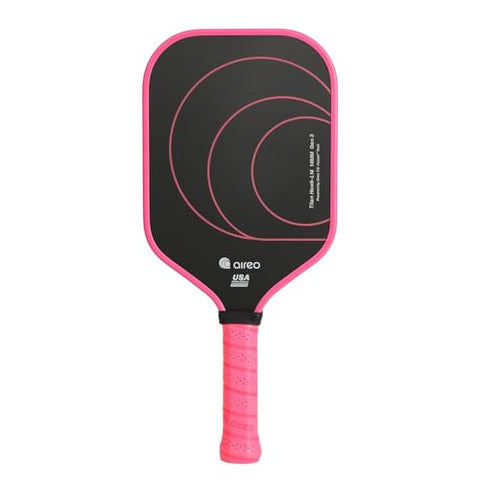 AIREO Titan Hawk Gen 3 Pink Pickleball Paddle, Real Titanium + T700 Carbon Fiber Pickleball Racket, Ultra Spin Surface, USAPA Approved Pickle Ball Paddle for Advanced & Pro Players