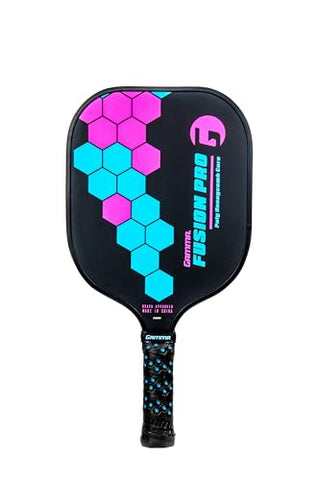 Gamma Sports Pickleball Paddles: Fusion Pro Pickleball Paddle - Textured Fiberglass Face - Mens and Womens Pickle Ball Paddle - Indoor and Outdoor Paddle: ~8 oz