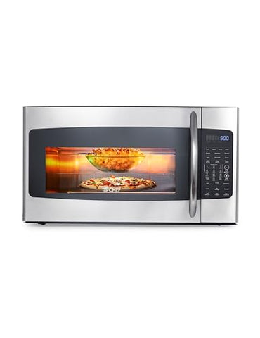 Commercial Chef 1.7 Cu. Ft. Over-The-Range Convection Microwave Oven, 1000 Watt Microwave with 10 Power Levels, 1400W Convection Oven with Air Fryer,CHMRC17GS, Stainless Steel