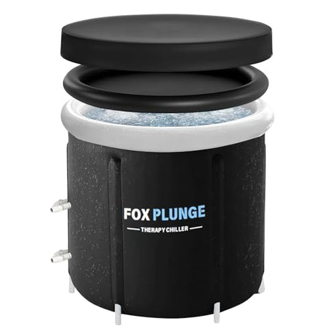 Ice Bath Tub,87Gal Cold Plunge Tub for Athletes,Ice Plunge Barrel with 2 Drains for Chiller,Cold Plunge to Muscle Recovery Cold Water Therapy - Portable Ice Pod and Cover for Indoor&Outdoor Use