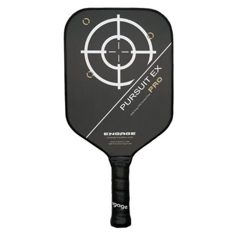 Engage Pursuit Pro EX Pickleball Paddle – Widebody Shape, Raw Carbon Fiber Face, 13mm Control Pro “Black” Core, Vortex Barrier Edge Technology Limits Vibration – Lightweight