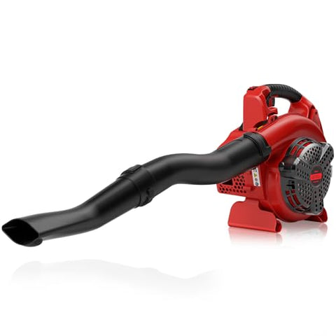 Getell 27cc Gas Powered Handheld Blower, 380 CFM 180 MPH 2-Cycle Engine, Lightweight Quick-Start for Lawn Care, Snow & Roof Leaf Cleaning (GET309)
