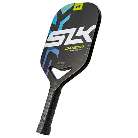 Selkirk Sport SLK Omega Hybrid Air Elongated Pickleball Paddles | Carbon Fiber Pickleball Paddle with Polymer Core | Aerodynamic Open Throat Design for Power and Control | ProSpin+ Texture | XL Oasis