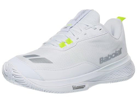 Babolat Women's SFX Evo Pickleball Shoes, White/Silver (US Women's Size 9.5)