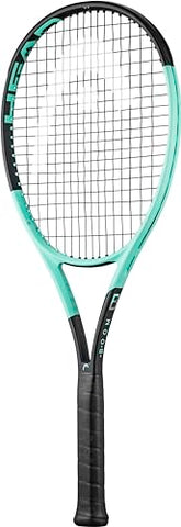 HEAD Boom MP Tennis Racquet - Strung Mid Tension with Velocity 16 Gauge -4 3/8
