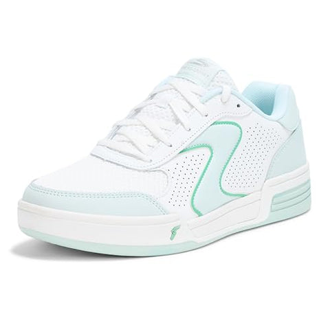 Skechers Women's Viper Court Classic Pickleball Sneaker, White/Blue, 11