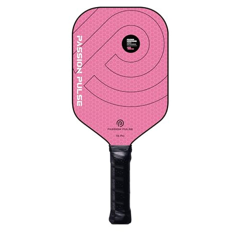 2025 Pickleball Paddles,Raw Carbon Fiber Surface(CFS), 16mm T700 High Grit & Spin, V6 Pro Pickle Ball Paddles Designed for Ultimate Spin & Consistency- Cute Pickleball Paddle for Women (Pink)