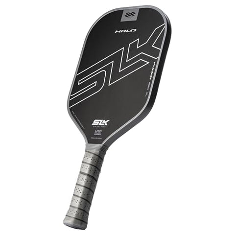 Selkirk Sport SLK Halo Power XL Pickleball Paddle | Raw Carbon Fiber Pickleball Paddles with a Rev-Core Power Polymer Core | Designed for Ultimate Spin & Power | Gray