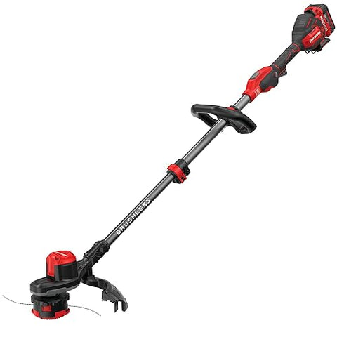 CRAFTSMAN V20 WEEDWACKER Cordless String Trimmer with QUICKWIND, 4 Ah Battery, Charger, and Spool Included (CMCST920M1), Red and Black