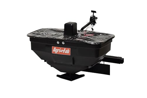 Agri-Fab 45-0627 Zero Turn Mower Electric Spreader, 125 lb Hopper Capacity, Grass, Seed, and Fertilizer Spreader, Spread Width up to 12 ft, Black