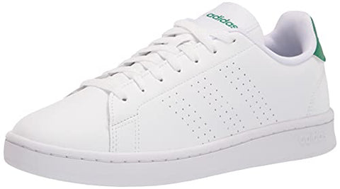adidas Men's Advantage Racquetball Shoe, White/White/Green, 9
