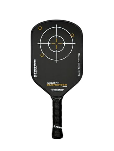 Engage Pursuit Pro1 Pickleball Paddle | Raw Carbon Fiber | Extreme Power, Spin & Dwell Time | Designed for Aggressive Power Players | 12.7mm (Artic Gold, Standard Weight (7.8-8.2 Ounce))