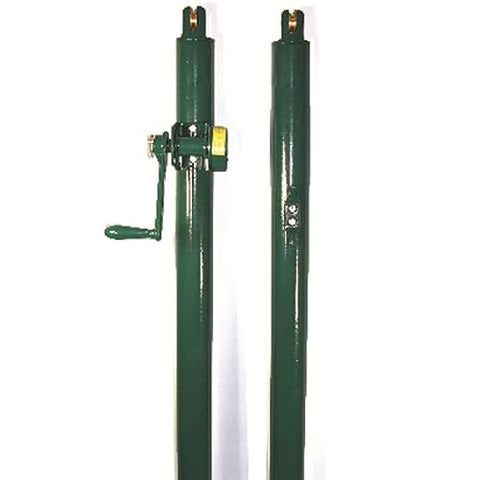 Pickleball Post Kit by Courtmaster - 2-7/8" OD (Green) External Wind Posts with Galvanized Post Ground Sleeves