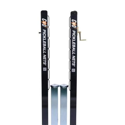 C&D Square Inground Pickleball Net System – Championship-Grade, Durable Steel & Brass, Stable Inground Design, Easy Setup, Includes Net, Posts & Sleeves – Perfect for Pro & Backyard Courts