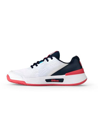 WILSON Intrigue Pro Women's Tennis Shoe - White/Navy Blazer/Dubarry, Size 8.5 US