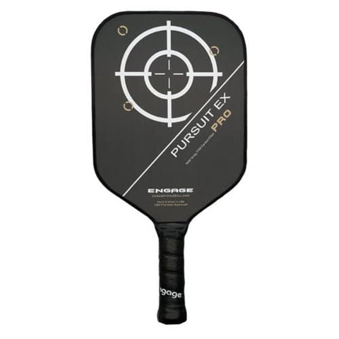 Engage Pursuit Pro EX Pickleball Paddle – Widebody Shape, Raw Carbon Fiber Face, 13mm Control Pro “Black” Core, Vortex Barrier Edge Technology Limits Vibration – Standard Weight