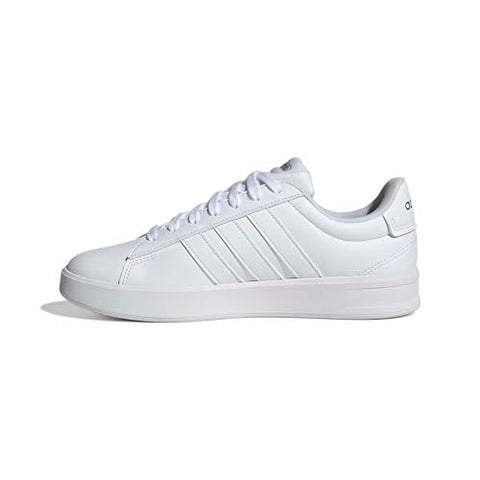 adidas Women's Grand Court, White/Iron Metallic, 7.5