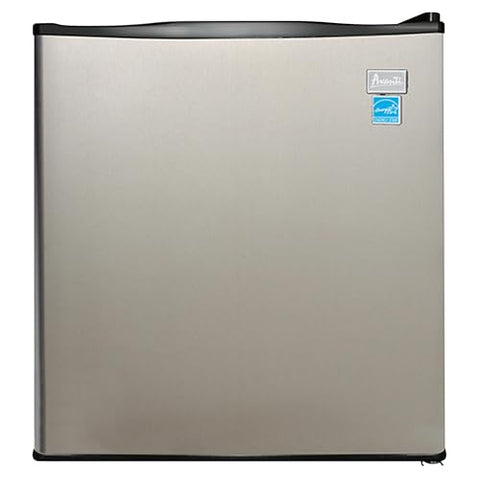 Avanti Mini Fridge Compact Refrigerator for Home Office or Dorm, Features Compressor Cooling Single Door Removable Shelves Automatic Defrost and Adjustable Temp Control, 1.7-Cu.Ft, Stainless Steel