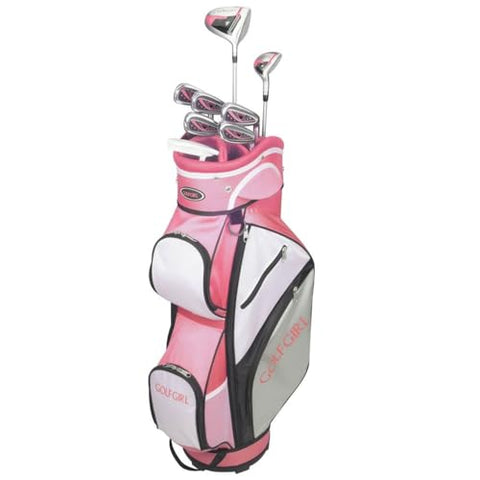 Golf Girl FWS3 Ladies Golf Clubs Set with Cart Bag, All Graphite, Left Hand, Pink