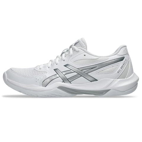 ASICS Women's Gel-Rocket 12 Volleyball Shoes, 8.5, White/Pure Silver