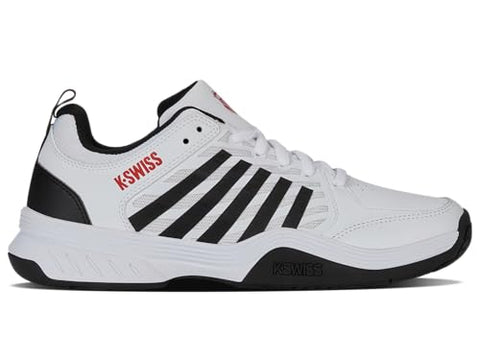 K-Swiss Men's Court Express 2 Tennis Shoe, White/Black/Mars Red, 11 M