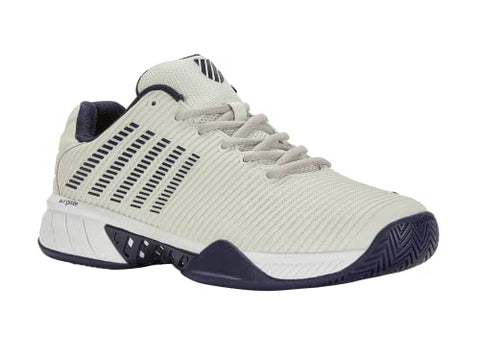 K-Swiss Men's Hypercourt Express 2 Tennis Shoe, Vaporous Gray/White/Peacoat, 10 M