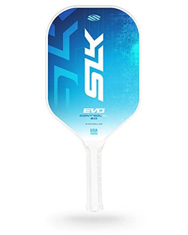 Selkirk Sport SLK Evo Control XL Pickleball Paddle | G8 Power Carbon Fiber Pickleball Paddle Face with Spinflex Surface and Rev-Control Polymer Core | Control Blue XL