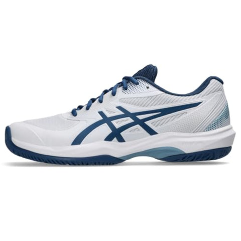 ASICS Men's Game FlyteFoam Pickleball Shoes, 9, White/Twilight Blue