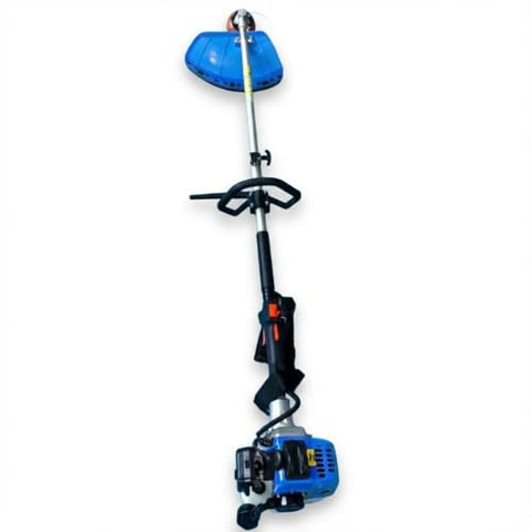 52cc Gas Powered Weed Wacker, 3 in 1 Gas Weed Eater with String Trimmer, 3 Teeth Brush Cutter & 40 Teeth Brush Blade, Shoulder Strap and Anti-Vibration Handle for 17" Cutting Path Lawn Care- Orange