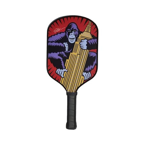Pop Art Paddles Carbon Fiber Pickleball Paddles, Textured Honeycomb Core Pickleball Racket with Cushion Grip, Designed for Control and Balance by Legendary Pop Artist Burton Morris (Red)