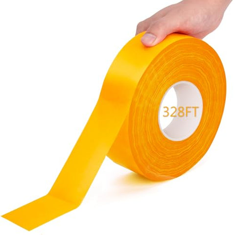 AEXHOT 328FT Pickleball Court Marking Kit Orange Temporary Pickleball Court Lines Tape for Badminton, Tennis, Basketball, Pickleball Court Marking (Yellow)