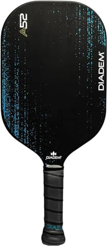 Diadem A52 USAPA Approved Pickleball Paddle - Thermoformed, Edgeless, with Carbon Fiber Face, 13.7 mm Honeycomb Core (Blue)